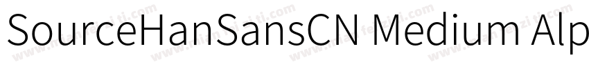 SourceHanSansCN Medium Alphabetic M字体转换